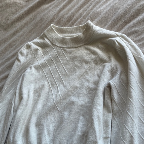 Puff Sleeve High Neck Sweater - Picture 5 of 8